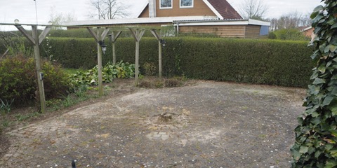Fliserrens - billede før rensning